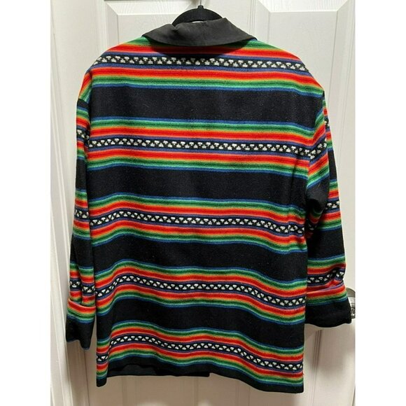 Pendleton | Blanket Coat‎ Sz 14 Vintage Rainbow Stripe - Picture 2 of 8
